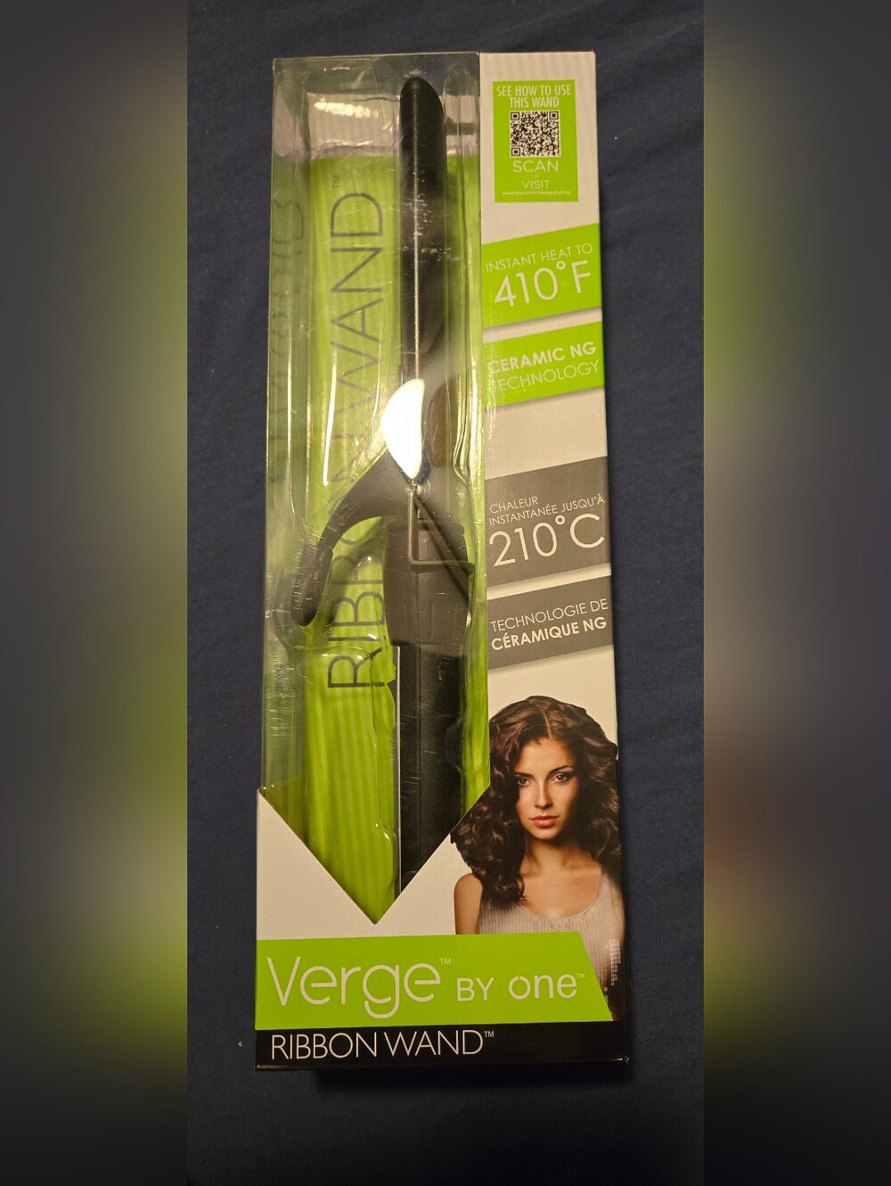 Verge by One Ribbon Wand Curling Iron - Black